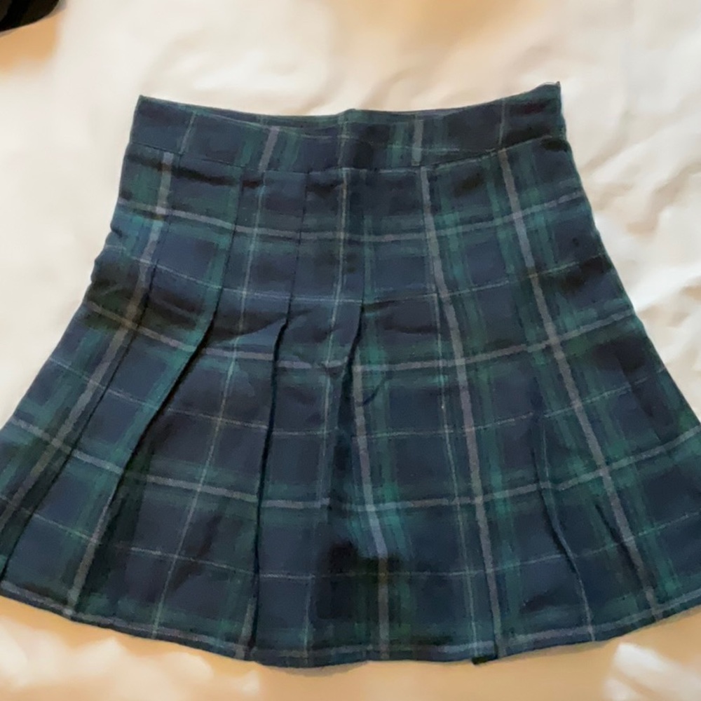 Plaid Pleated Skirt